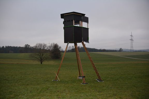 Sechseckjagdkanzel - Aufbau7 - Dachelement montiert